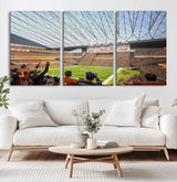 81960112-MGV-CV-36X24-Futuristic Football Stadium Wall Art – Modern Dome Arena Canvas Print, Chicago Bears Concept Design Sports Decor for Man Cave or