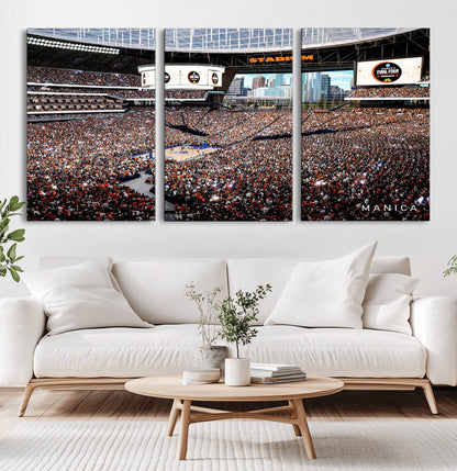 38616413-MGV-CV-36X24-Chicago Dome Stadium Wall Art – Futuristic Basketball Final Four Arena Canvas Print, Modern Sports Fan Decor for Man Cave or