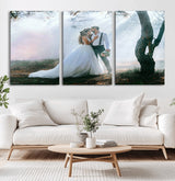 CSTM913-MGV-CV-36X24-Framed Wedding Canvas Print - Custom Wall Art Keepsake for Couples, Elegant Home Decoration Gift, Create Your Own Photo Canvas