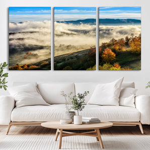 21551192-MGV-CV-36X24-Landscape Wall Art – Autumn Mountain View Canvas Print, Scenic Nature Photography Decor for Bedroom, Living Room, Office, Cabin or