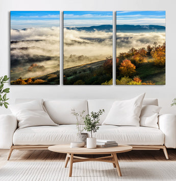 21551192-MGV-CV-36X24-Landscape Wall Art – Autumn Mountain View Canvas Print, Scenic Nature Photography Decor for Bedroom, Living Room, Office, Cabin or