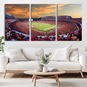 73680988-MGV-CV-36X24-Sanford Stadium Wall Art – Georgia Bulldogs Football Sunset Game Canvas Print, College Sports Decor for Man Cave, Bar, Office, or