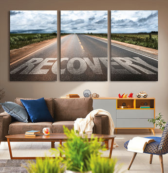 50743-MGV-CV-36X24-Healing Road Wall Art – Motivational Highway Canvas Print, Inspirational Journey Decor for Office, Gym or Living Room