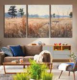 98822-MGV-CV-36X24-Autumn Meadow Wall Art – Tranquil Grassland Landscape Canvas Print, Rustic Country Decor for Living Room, Bedroom or Farmhouse
