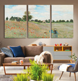 74890-MGV-CV-36X24-Monet Poppy Field Wall Art – Impressionist Landscape Canvas Print, Classic French Artwork for Living Room, Bedroom or Office Decor