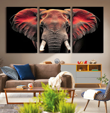 54719-MGV-CV-36X24-Elephant Wall Art – Majestic African Elephant Canvas Print, Wildlife Safari Animal Decor for Living Room, Bedroom, Office or Man