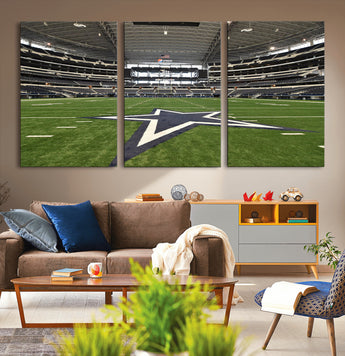 14834-MGV-CV-36X24-Dallas Att Stadium Wall Art Canvas Print, Framed Texas NFL Stadium Art Picture Print, American Football Stadium Perfect Sports