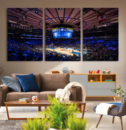 20491-MGV-CV-36X24-Madison Square Garden Wall Art Canvas Print, Framed New York Stadium Art Picture Print, MSG Stadium Perfect Sport Room Decor