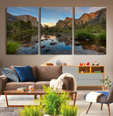 55893831-MGV-CV-36X24-Yosemite Valley Wall Art Canvas Print, Framed El Capitan Art Picture Print, Sierra Landspace Perfect Rustic Nature Decor Artwork