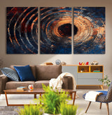 10017879-MGV-CV-36X24-Wood Tree Ring Wall Art Canvas Print, Framed Natural Wood Art Picture Print, Rustic Tree Slice Perfect Rustic Decor Artwork