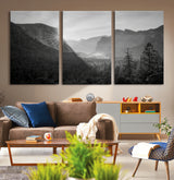 39278955-MGV-CV-36X24-Yosemite Valley Wall Art Canvas Print, Framed El Capitan Art Picture Print, Misty Mountain Perfect Modern Rustic Decor Artwork