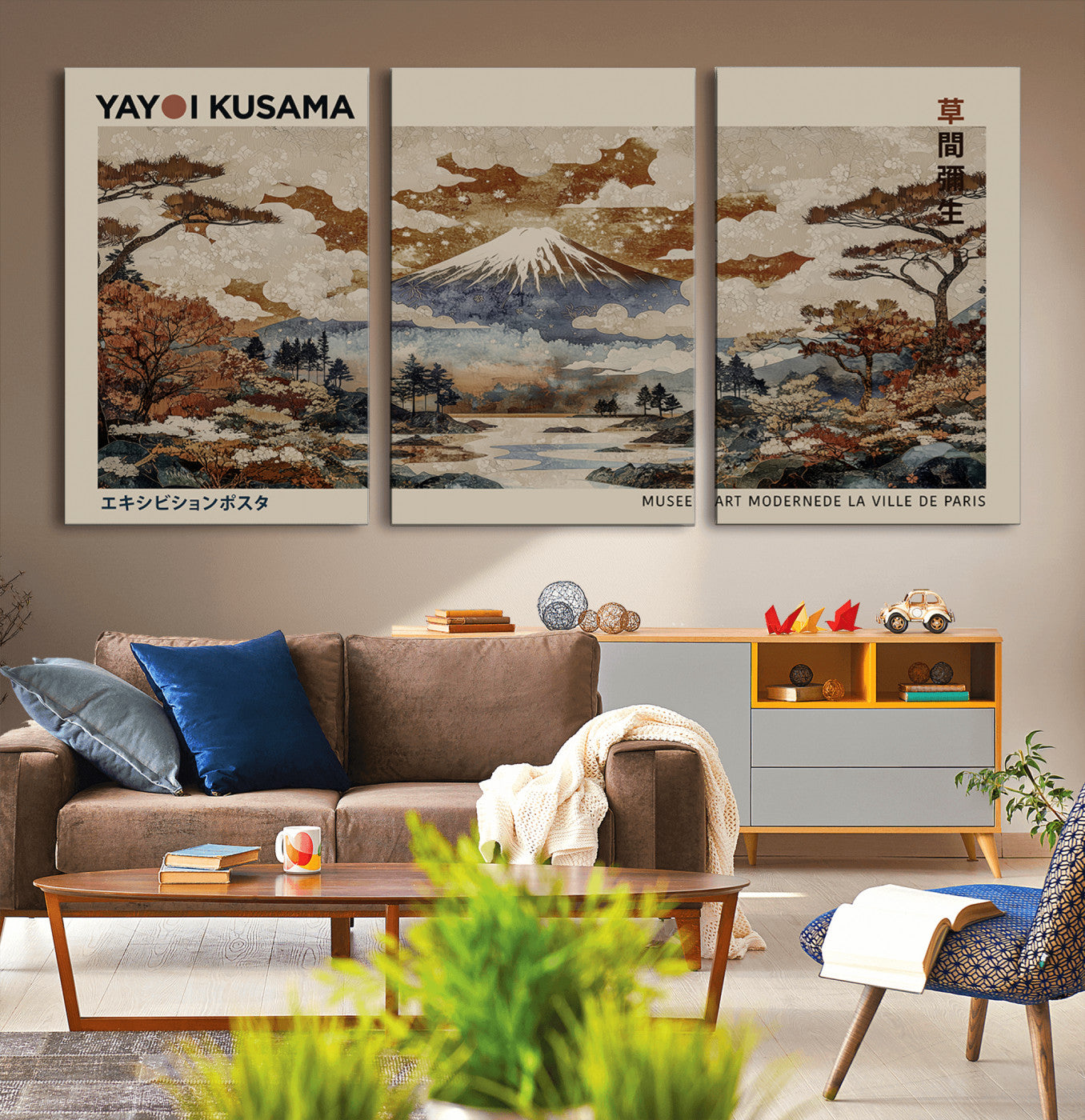 11778299-MGV-CV-36X24-Japanese Landscape Wall Art – Mount Fuji Canvas Print, Asian Inspired Nature Decor for Living Room, Bedroom, Office or Studio