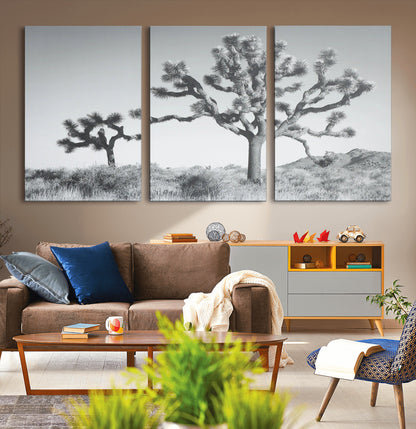 58647785-MGV-CV-36X24-Calm Earthy Aesthetic Wall Art Canvas Print, Framed Arid Terrain Decor Art Picture Print, Joshua Tree Perfect Rustic Minimalist