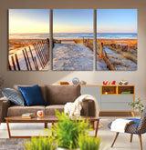 73351887-MGV-CV-36X24-Ocean Sunset Wall Art Wall Art Canvas Print, Framed Nautical Photography Art Picture Print, Summer Beach House Decor Perfect
