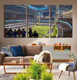 41816511-MGV-CV-60X30-3P-Chicago Dome Stadium Wall Art – Futuristic Football Arena Canvas Print, Modern Sports Fan Decor for Man Cave, Office, Bar, or
