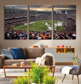 87578930-MGV-CV-36X24-Soldier Field Wall Art – Chicago Bears Football Stadium Sunset Canvas Print, Game Day Sports Decor for Man Cave, Bar, Office, or