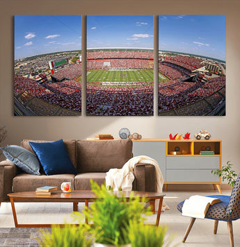 29492070-MGV-CV-36X24-William Brice Stadium Canvas Wall Art – Football Game, Stadium Crowd, Fans, Energy, Team Spirit, Daytime Outdoor Event Print for