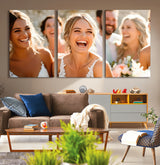 CSTM912-MGV-CV-36X24-Framed Wedding Canvas Print - Custom Wall Art Keepsake for Couples, Elegant Home Decoration Gift, Create Your Own Photo Canvas