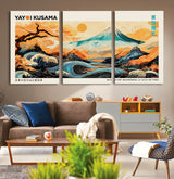 94085549-MGV-CV-36X24-Japanese Wave and Mountain Wall Art – Panoramic Abstract Landscape Canvas Print, Asian Inspired Nature Decor for Living Room,