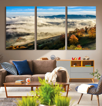 21551192-MGV-CV-36X24-Landscape Wall Art – Autumn Mountain View Canvas Print, Scenic Nature Photography Decor for Bedroom, Living Room, Office, Cabin or