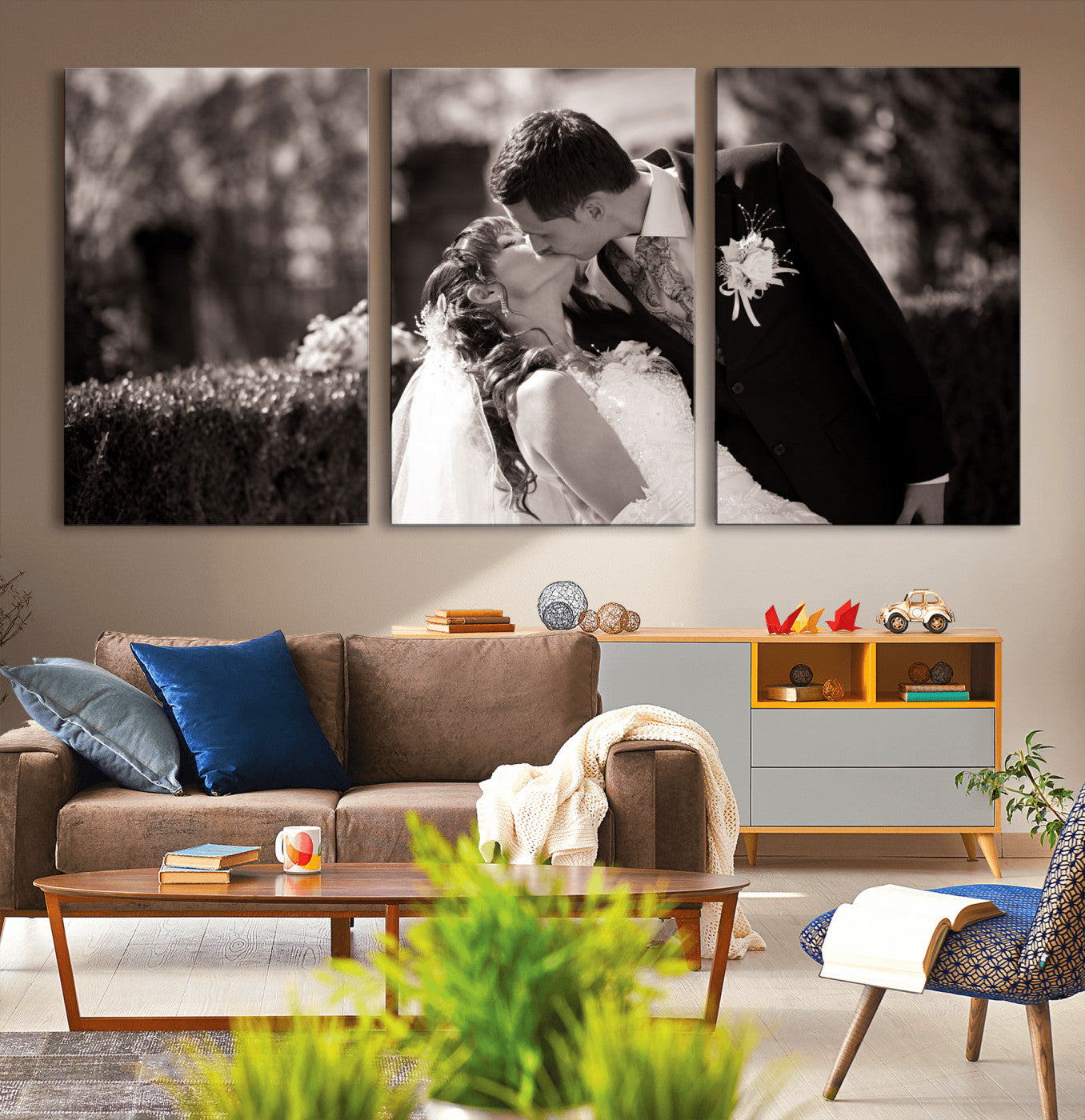 CSTM6030-MGV-CV-36X24-Custom Wedding Photo Print - Custom Wall Art Picture Print, Create Your Own Photo Canvas Print
