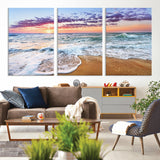 53006-MGV-CV-36X24-Ocean Beach Sunset Wall Art – Vibrant Seascape Canvas Print, Coastal Home Decor for Living Room, Bedroom, Office or Beach House