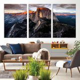 31332-MGV-CV-36X24-Mountain Landscape Wall Art – Majestic Sunset Rock Formation Canvas Print, Nature Scenic Decor for Living Room, Office, Cabin or