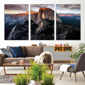 31332-MGV-CV-36X24-Mountain Landscape Wall Art – Majestic Sunset Rock Formation Canvas Print, Nature Scenic Decor for Living Room, Office, Cabin or