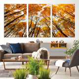 11823-MGV-CV-36X24-Golden Autumn Tree Canopy Wall Art – Stunning Fall Forest Leaves Print, Warm Seasonal Nature Decor for Home, Office or Cabin