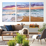 44120-MGV-CV-36X24-Ocean Sunset Wall Art – Beach Landscape Canvas Print, Serene Coastal Decor for Living Room, Office or Bedroom