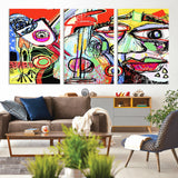 37796-MGV-CV-36X24-Picasso Style Wall Art Canvas Print, Framed Picasso Art Picture Print, Picasso Cubism Perfect Modern Abstract Decor Artwork