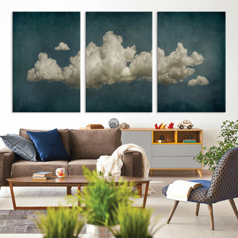 18162-MGV-CV-36X24-Ethereal Cloud Wall Art – Panoramic Sky Canvas Print, Dreamy Atmospheric Decor for Bedroom, Living Room or Office