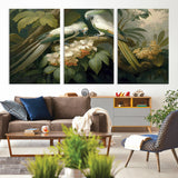 84047-MGV-CV-36X24-Tropical Birds Wall Art – Elegant Botanical Canvas Print, Exotic Nature Decor for Living Room, Bedroom or Office