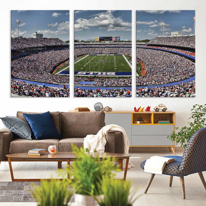 76491-MGV-CV-36X24-Buffalo Bills Stadium Wall Art Canvas Print, Framed Bills Stadium Art Picture Print, Highmark Stadium Perfect Sport Room Decor