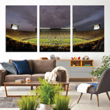 72404-MGV-CV-36X24-Michigan Wolverine Stadium Wall Art Canvas Print, Framed Michigan Stadium Art Picture Print, Football Stadium Perfect Sport Room