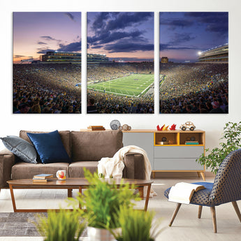 50825-MGV-CV-36X24-Notre Dame Stadium Wall Art Canvas Print, Framed Indiana Stadium Art Picture Print, Football Stadium Perfect Sports Room Decor