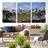87122-MGV-CV-36X24-Petco Park Field Wall Art Canvas Print, Framed San Diego Stadium Art Picture Print, Petco Park Stadium Perfect Sport Room Decor