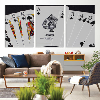 56787-MGV-CV-36X24-Playing Cards – Classic Poker Deck with Spades, Standard Size Durable Casino Quality Card Set for Magic Tricks, Blackjack, Bridge,
