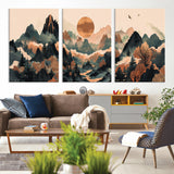 46509506-MGV-CV-36X24-Mountain Wall Art – Sunset Canvas Print, Nature Inspired Artwork, Scenic Wall Decor for Living Room, Bedroom, Office