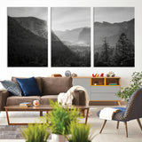 39278955-MGV-CV-36X24-Yosemite Valley Wall Art Canvas Print, Framed El Capitan Art Picture Print, Misty Mountain Perfect Modern Rustic Decor Artwork