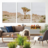 67109959-MGV-CV-36X24-Joshua Tree Wall Art Canvas Print, Framed Neutral Desert Art Picture Print, Earthy Landscape Perfect Neutral Boho Decor Artwork
