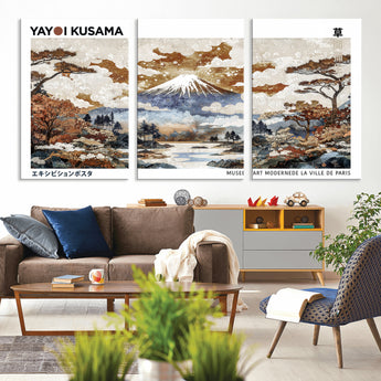 80111817-MGV-CV-36X24-Japanese Landscape Wall Art – Mount Fuji Autumn Canvas Print, Asian Inspired Nature Decor for Living Room, Bedroom, Office or