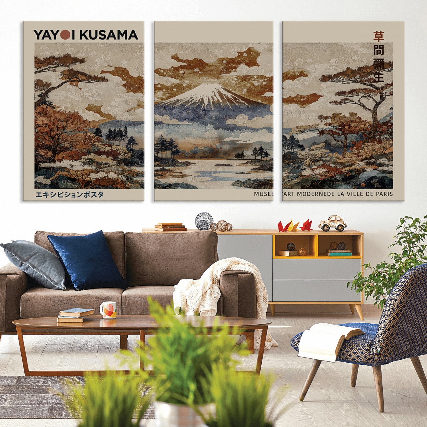 11778299-MGV-CV-36X24-Japanese Landscape Wall Art – Mount Fuji Canvas Print, Asian Inspired Nature Decor for Living Room, Bedroom, Office or Studio