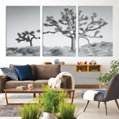 58647785-MGV-CV-36X24-Calm Earthy Aesthetic Wall Art Canvas Print, Framed Arid Terrain Decor Art Picture Print, Joshua Tree Perfect Rustic Minimalist