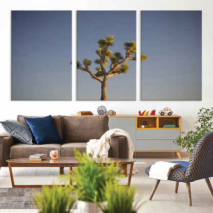 54552043-MGV-CV-36X24-Joshua Tree Art Wall Art Canvas Print, Framed Desert Landscape Art Picture Print, Southwestern Nature Perfect Southwestern Boho