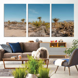 35156165-MGV-CV-36X24-Joshua Tree Wall Art Canvas Print, Framed Desert Landscape Art Picture Print, Warm Earth Tones Perfect Southwestern Minimalist
