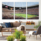 32530647-MGV-CV-36X24-Chicago Bears Stadium Wall Art – Futuristic Dome Arena Canvas Print, Modern Football Concept Design Decor for Man Cave, Bar, or
