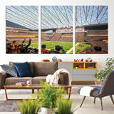 81960112-MGV-CV-36X24-Futuristic Football Stadium Wall Art – Modern Dome Arena Canvas Print, Chicago Bears Concept Design Sports Decor for Man Cave or