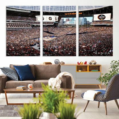 38616413-MGV-CV-36X24-Chicago Dome Stadium Wall Art – Futuristic Basketball Final Four Arena Canvas Print, Modern Sports Fan Decor for Man Cave or