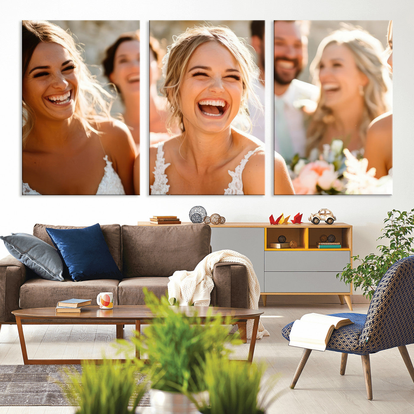 CSTM912-MGV-CV-36X24-Framed Wedding Canvas Print - Custom Wall Art Keepsake for Couples, Elegant Home Decoration Gift, Create Your Own Photo Canvas